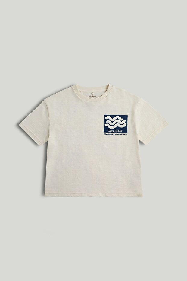 Cream Wave T-Shirt