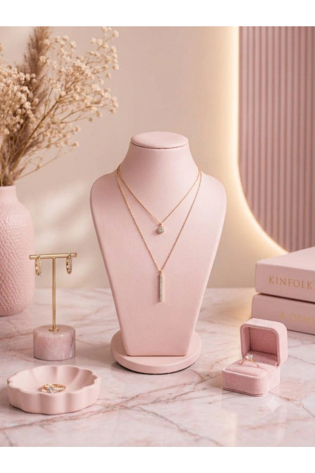 Necklace and Jewelry Display Bust - Aesthetic Desktop Jewelry Stand (25 cm)