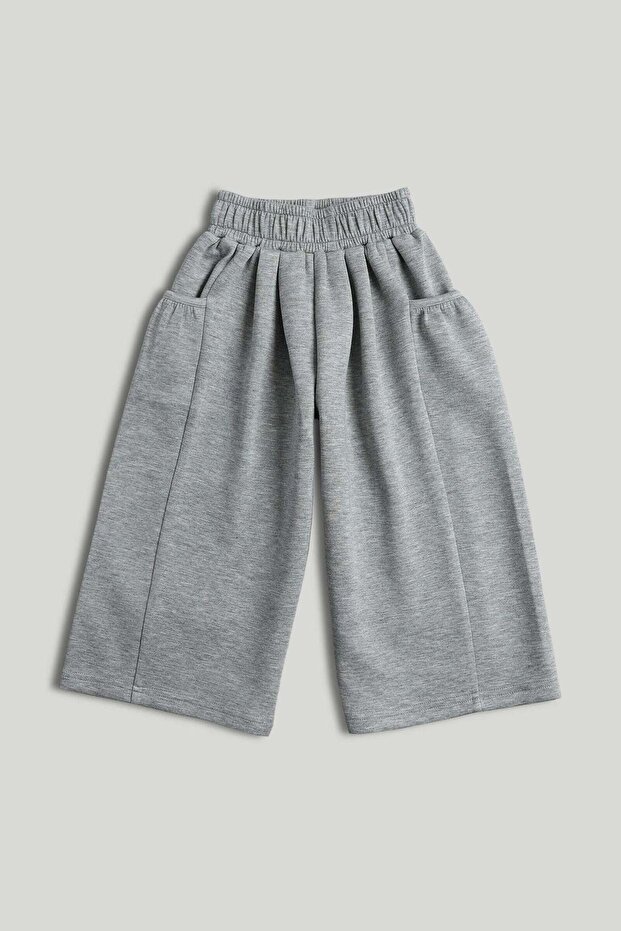 Grey Wide-Leg Trousers