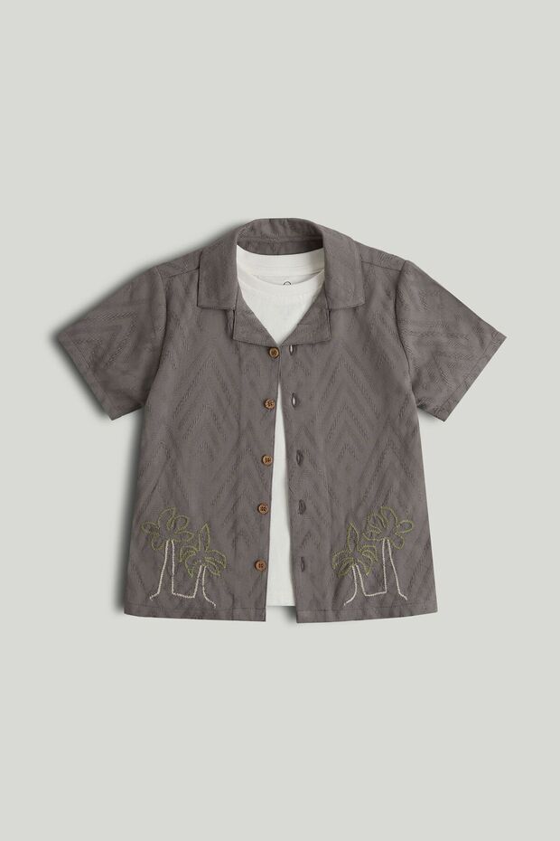 Jacquard Shirt and T-Shirt Set