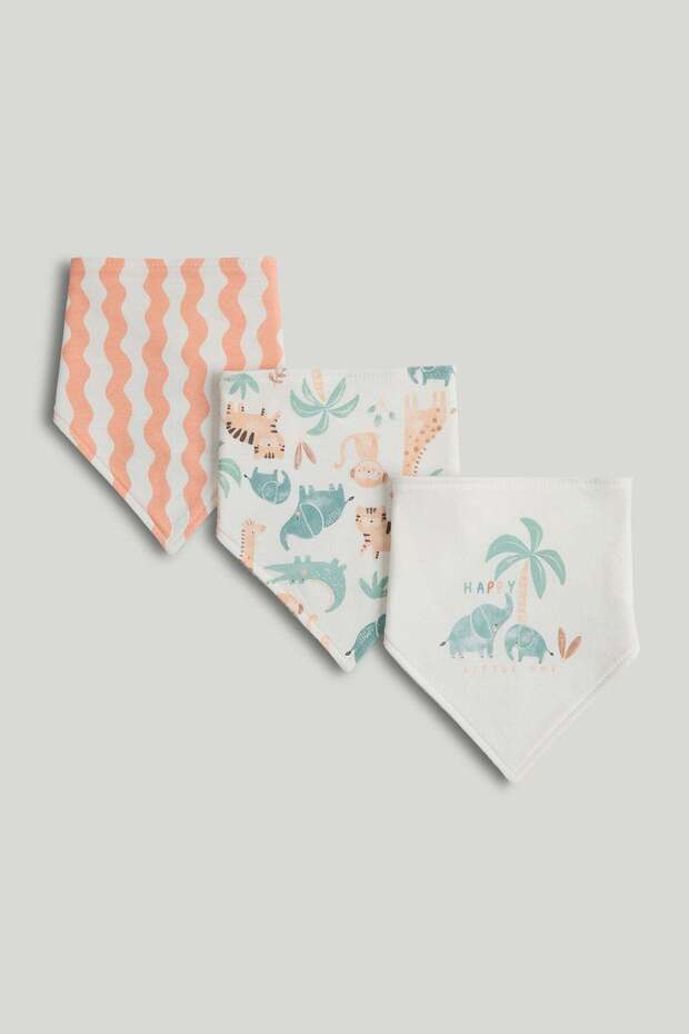 3 Pack Safari Dribble Bibs