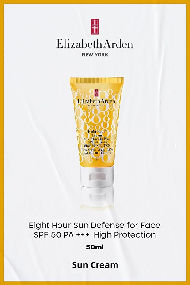 Eight Hour Sun Defense for Face Spf 50 Sunscreen High Protection Pa +++ 50ml