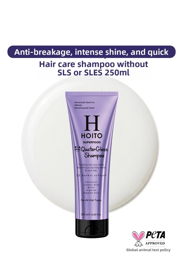 Anti-Shedding Intense Shine & Rapid Growth Salt Sls Sles-Free Hair Care Shampoo 250ml