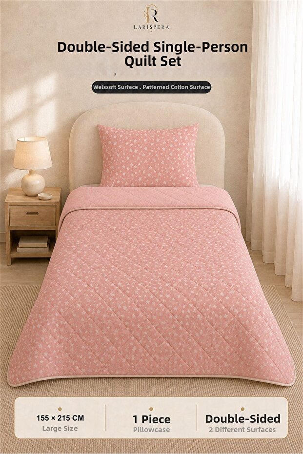 Wellsoft Single Double-Sided 155 X 215 cm + 1 Piece 50 X 70 cm Luxury Duvet Set with Pillowcase | Quilt | Sleeping Set