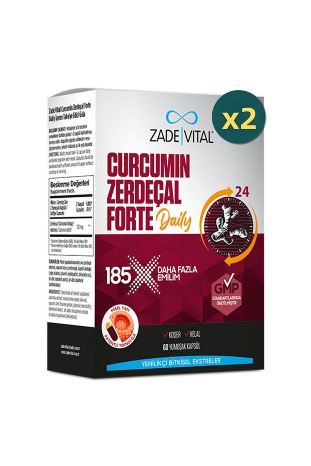 Curcumin Zerdeçal Forte Daily 60 Soft Capsules 2-Pack