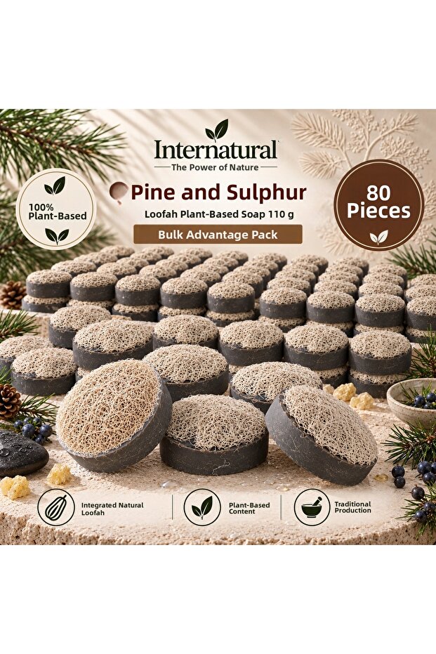 Internatural Juniper Tar Pumpkin Fiber Herbal Soap 80 Pack (80 X 110 g)