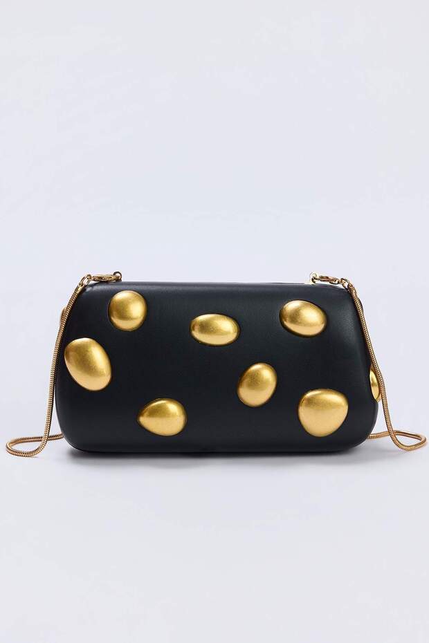 Siyah Kadın Aksesuar Detaylı Portföy & Clutch Çanta TAKSS26PY00011