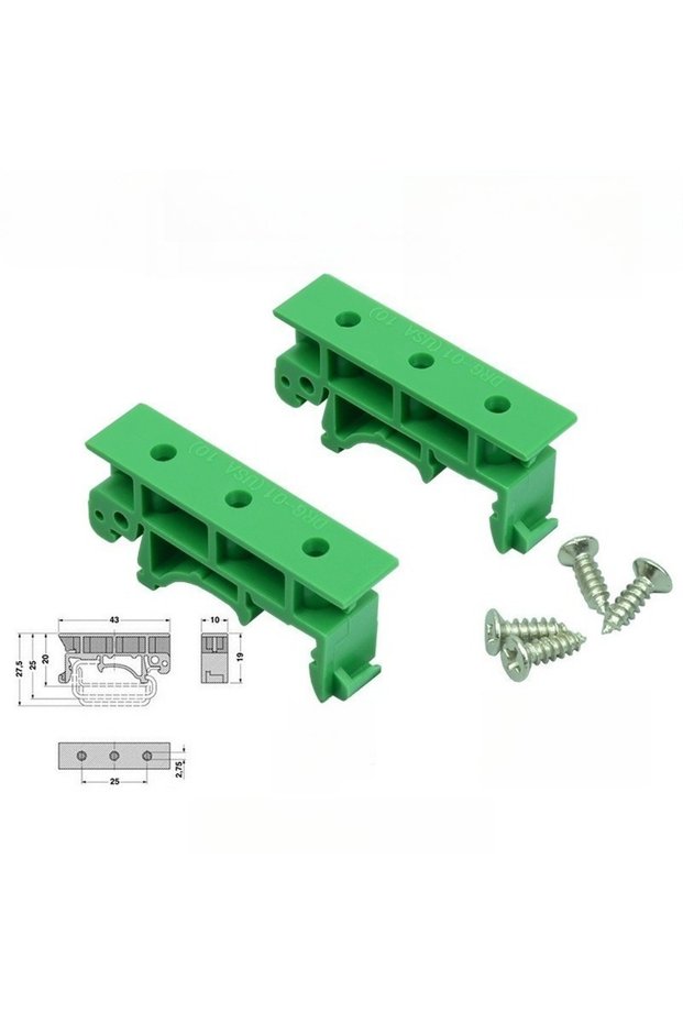 2 set 10 Set DRG-01 PCB DIN 35 Rail Mounting Adapter Circuit Control Board Bracket Holder Industrial