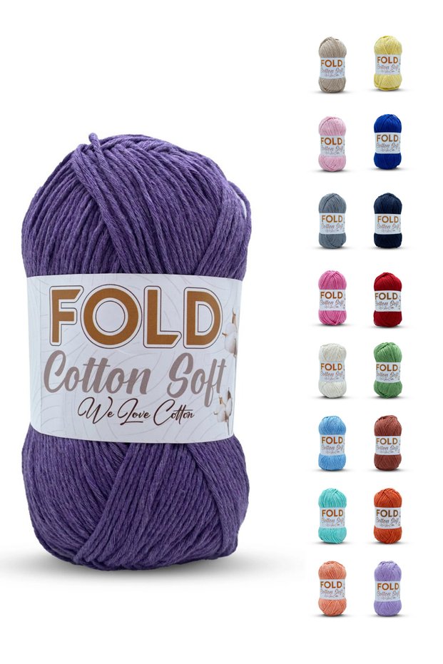 Yarn Cotton Soft - Purple 504 Cotton Yarn 100 Grams Amigurumi Yarn