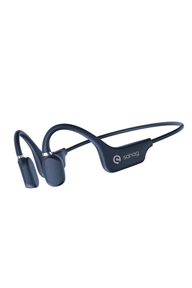 Blue Sanag A5X True Bone Conduction Headphones Wireless Sport Open Ear Bluetooth Earphones 3D Stereo