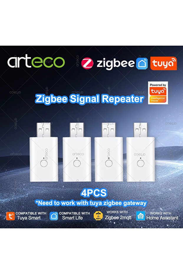4Pcs Tuya Smart Life ZigBee Signal Repeater USB Extender Smart Home Automation Signal Amplifier for
