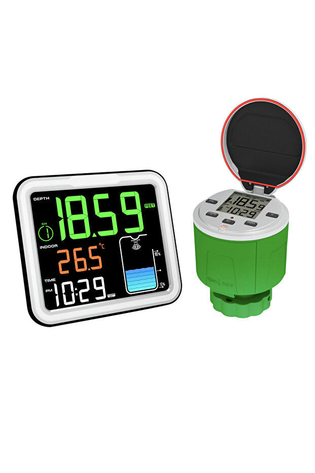 WS0024-AU 8-in-1 Wireless Solar Tank Level Monitor W/Alarm LCD Display & Temp Sensor 100m Range 8 Tr