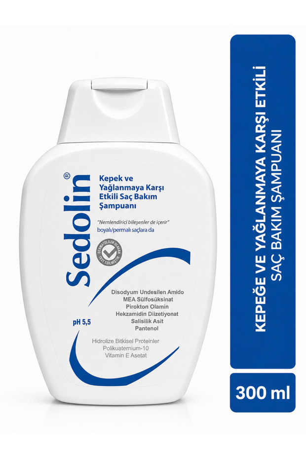 Sedolin Kepek ve Yağlanma Karşıtı Şampuan 300 ML | Pirokton Olamin İçeren Saç Bakım Şampuanı