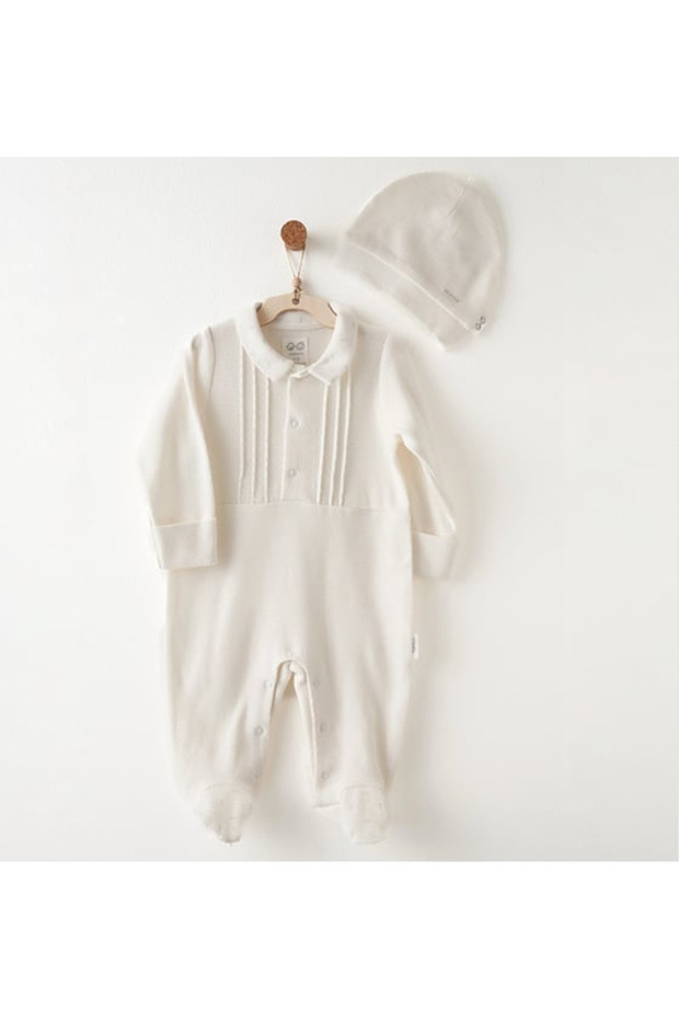 Baby Romper Set Ecru