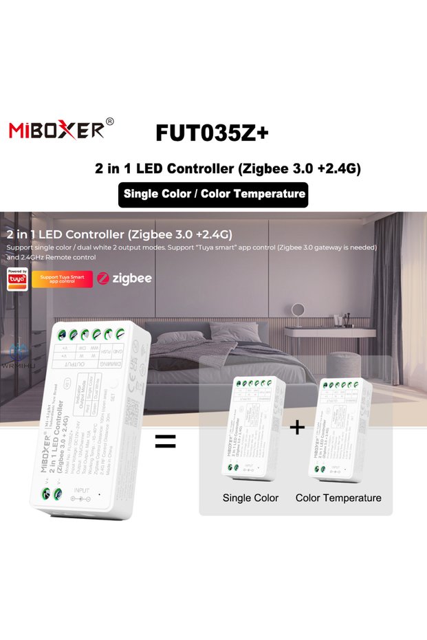 FUT035Z 2In1 MiBOXER DC12-24V FUT035Z+ 2In1 FUT037Z+ 3In1 Smar Zigbee3.0+2.4GRF Dual White Single Co