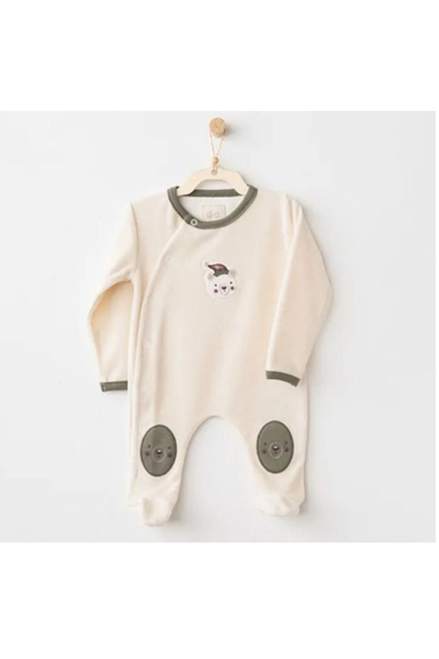 Baby Velvet Jumpsuit Ecru
