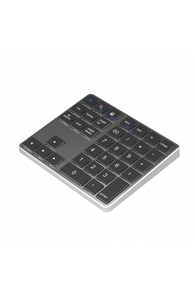kebidumei Gray Dual Mode Numeric Keypad 2.4G Wireless Keyboard Dual Bluetooth Keyboard Digital Keybo