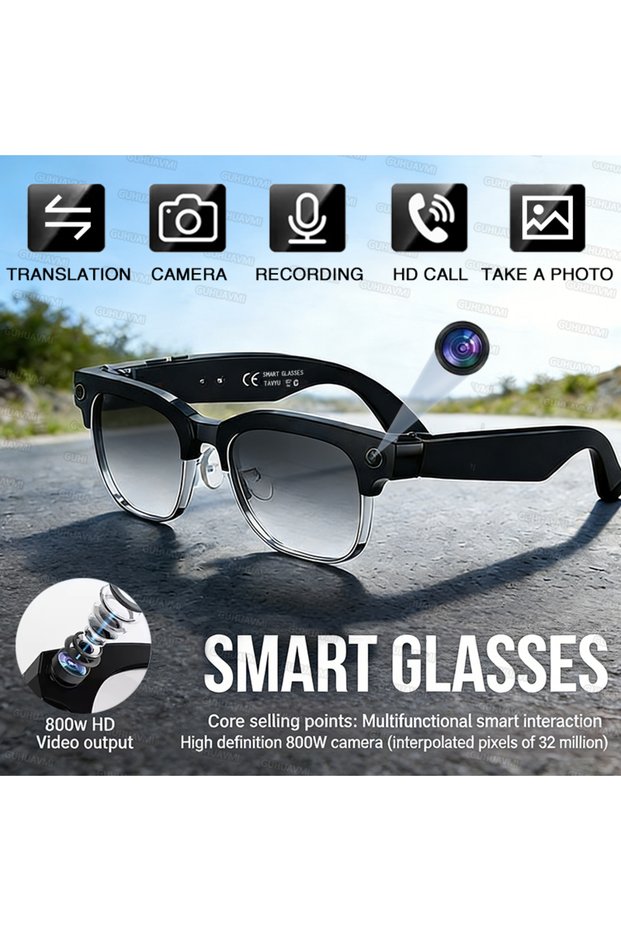 Change color 2026 New AI Smart Glasses 800W HD Camera Glasses Photo Recognition Video Record Transla