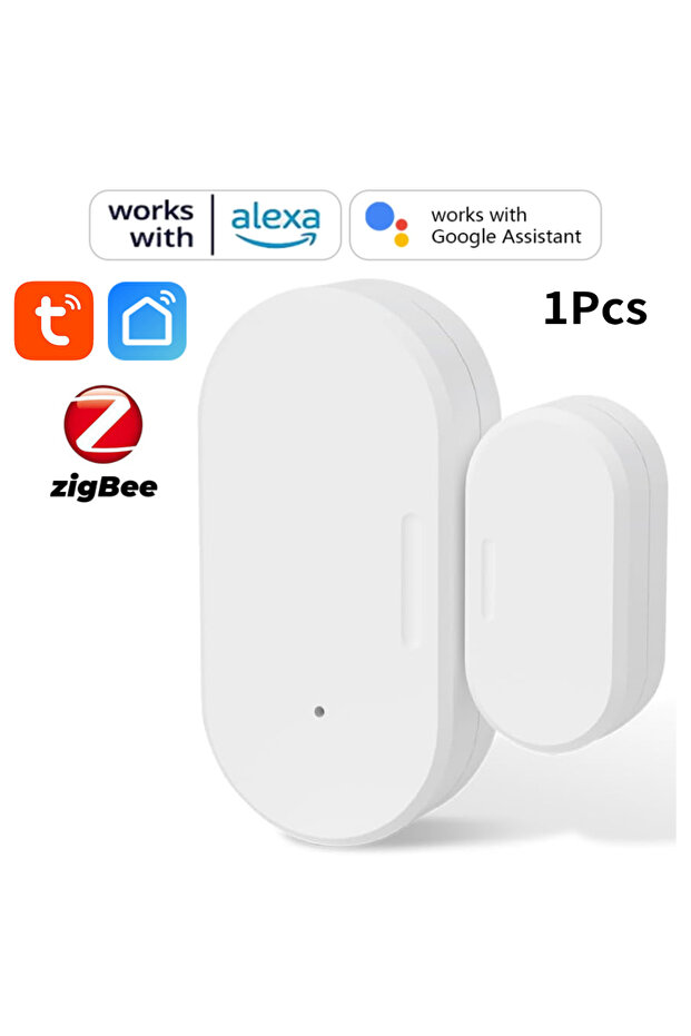 1Pcs Tuya ZigBee Smart Door Window Sensor Door Open Closed Detectors Smart Home Security Protection