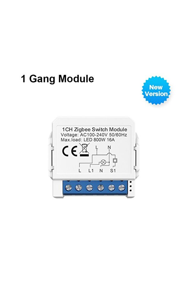 مفتاح إضاءة ذكي صغير ثنائي الاتجاه AVATTO ZWSM16-W1 AVATTO ZigBee Tuya 1/2/3/4 مفاتيح إضاءة يمكنك تركيبها بنفسك
