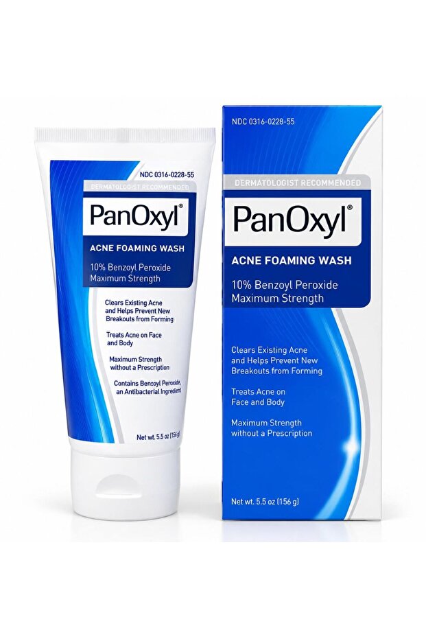 غسول رغوي لحب الشباب، بيروكسيد البنزويل 10% مضاد للميكروبات بقوة قصوى، 5.5 أونصة 156 جرامًا