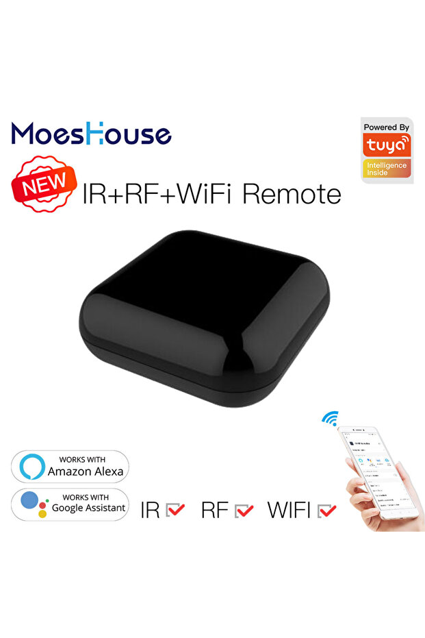 MOES Moes WiFi RF IR Universal Remote Controller RF Appliances Tuya Smart Life App Voice Control via