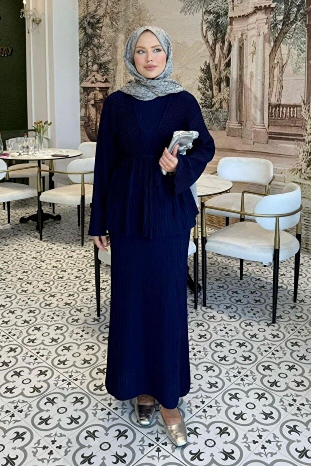Medusa Jileli Dress Navy Blue