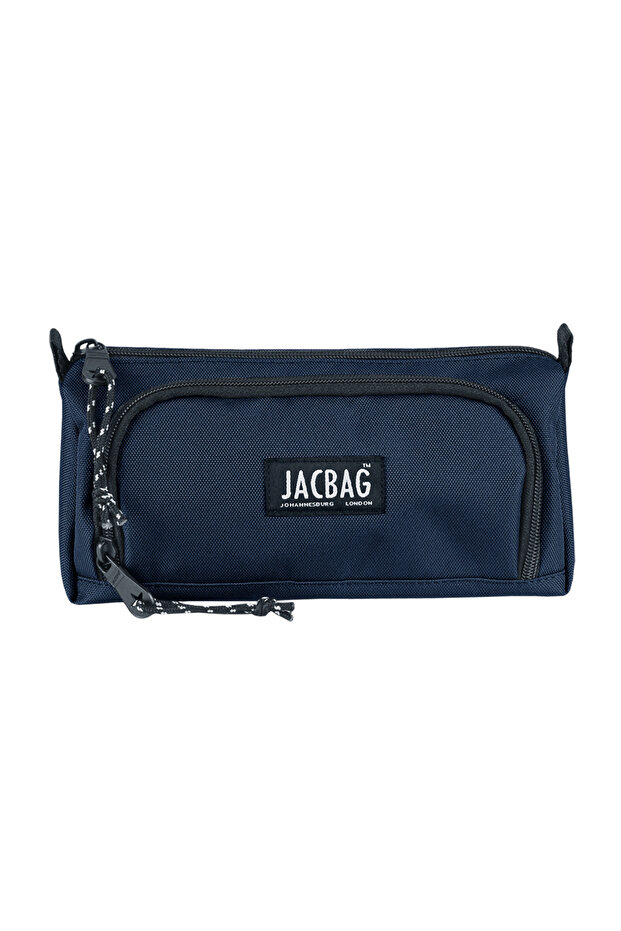 Prime XL Two Compartment Navy Blue Pencil Bag with Rubber Bookmark - Men's