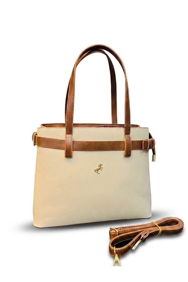 Multi-Compartment Large Size Hand and Shoulder Bag