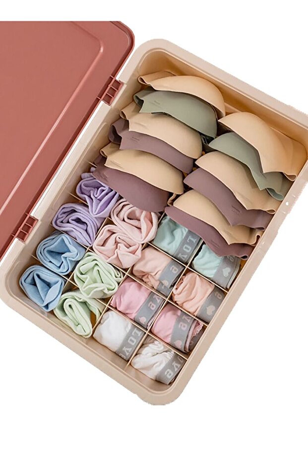17-Compartments Storage Box For Socks,Underwear,And Bra,Cabinet And Drawer Organizer