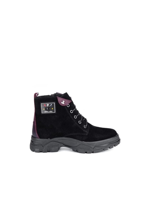Venus 1953863K Black-Burgundy Women's Boots Black