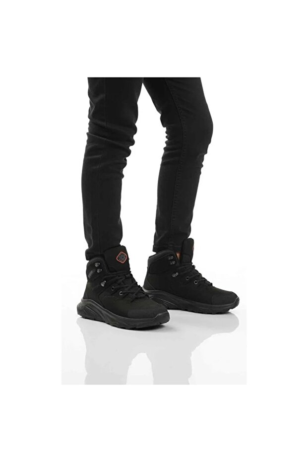 Waterproof Unisex Black Leather Outdoor Boots G2041 Ns