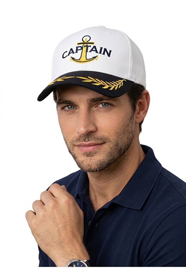 Captain's Hat - Anchor Embroidered Sailor Baseball Cap