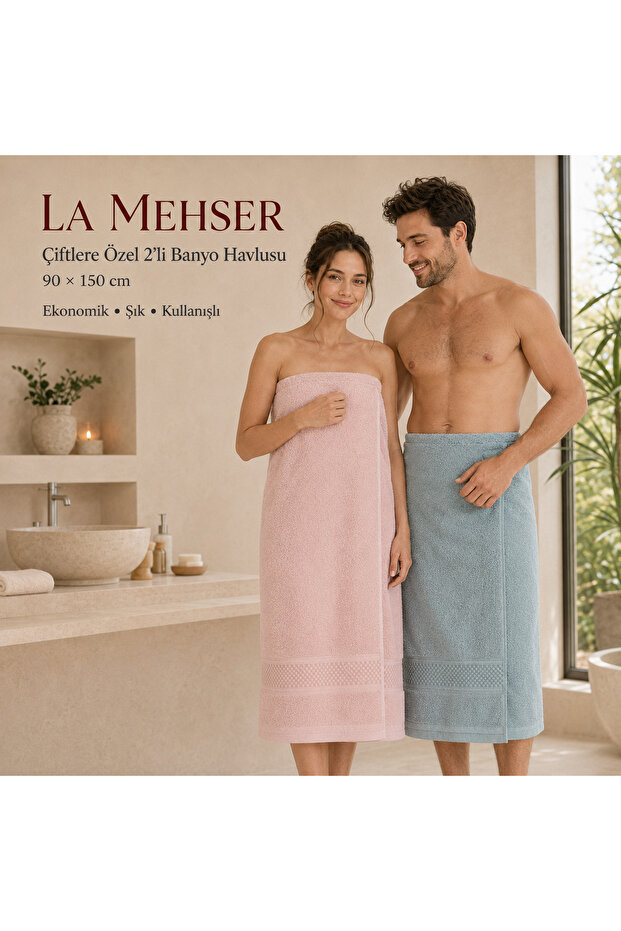2-Piece Cotton 90X150 Bath Towel