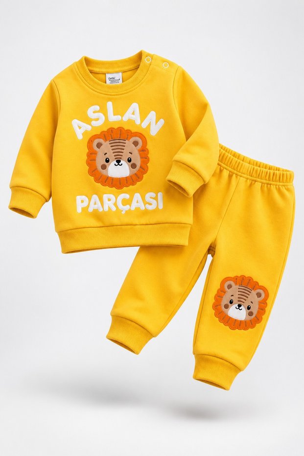 Baby Boy Lion Embroidered 2-Piece Set - Seasonal Baby/Child Set