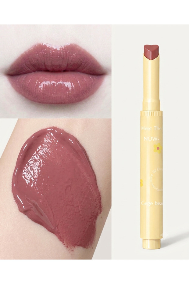 Gege Bear Number 02 Heart Lipstick Glass Gloss Korean Look - Special Design