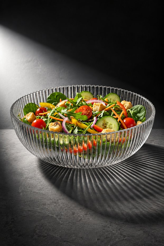Paris - Deep Glass Salad Bowl 25 cm