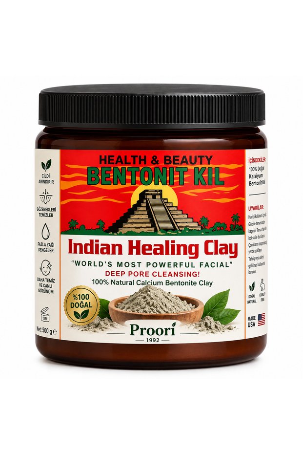 Indian Healing Bentonite Clay Aztec Secret Powder Mask 450 Gr
