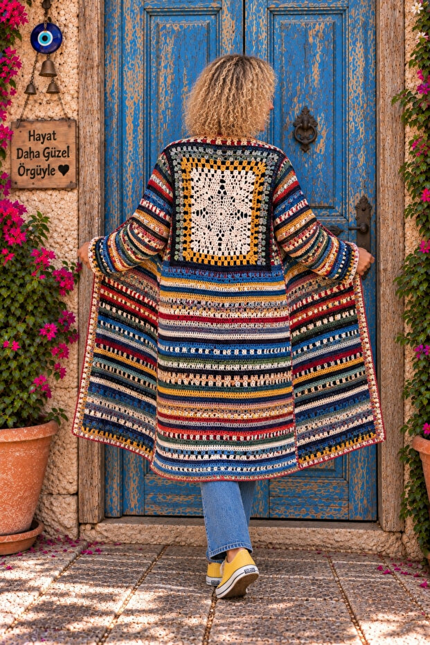 Yadicrochetorgu Hand knitted cardigan