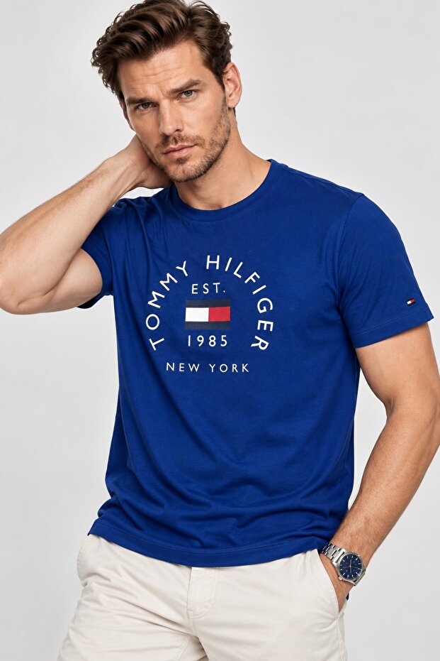 Th Slim Fit T-shirt - Flagge Pattern