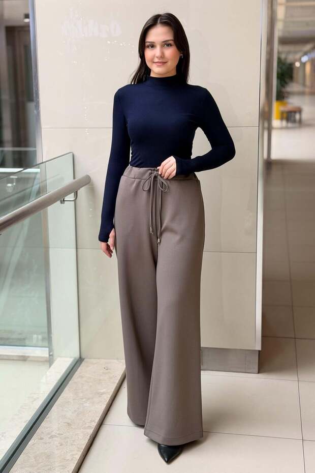 Sentez Jessica Kapak Pocketed Wide Leg Trousers