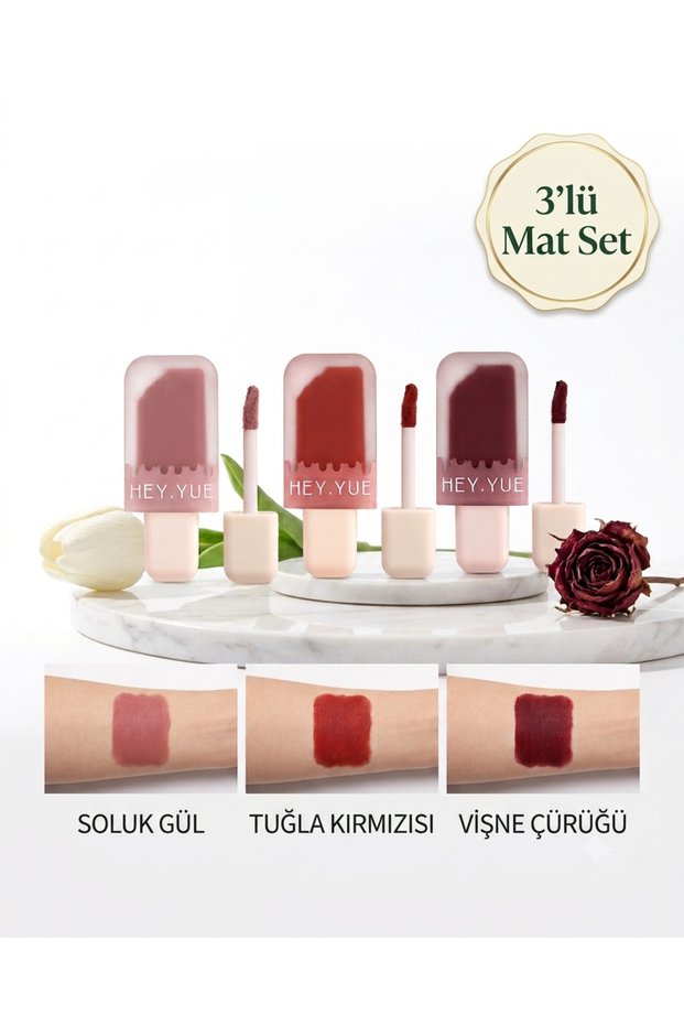 Hey.Yue Matte Lip Tint & Lip Cream – Velvety Blur Effect, Long-Lasting New Mix Pro Series