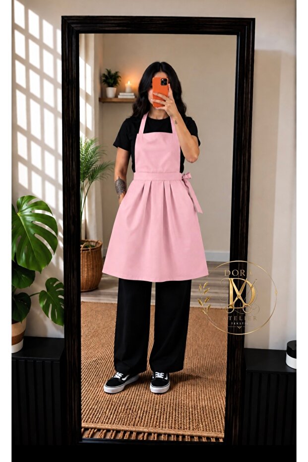Kitchen & Chef Apron Powder Pink《Duck Fabric》