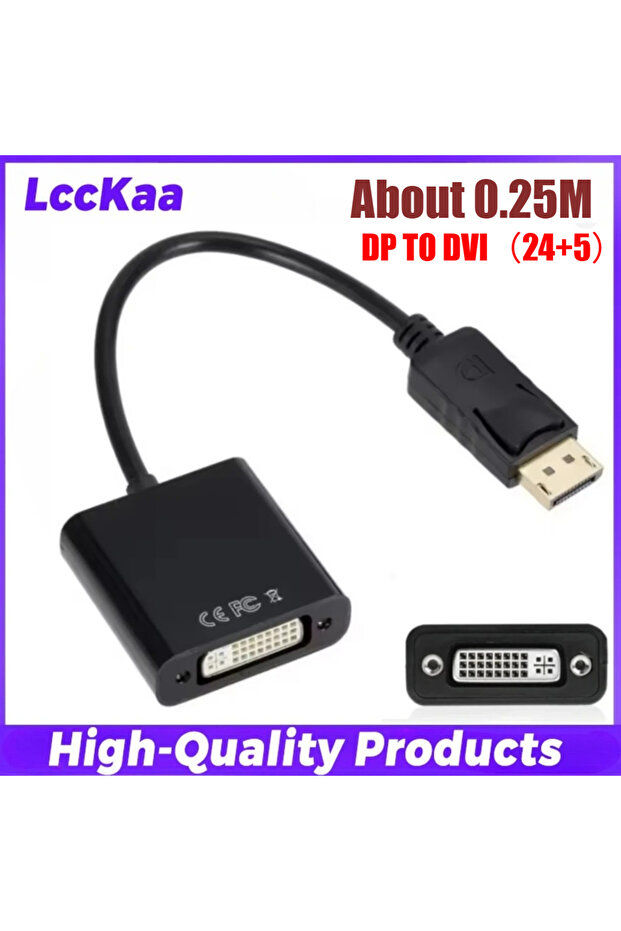 Product B 1.8M DisplayPort To DVI Cable 0.25M DP To DVI Adapter for Desktop Laptop PC TV Dell Asus P