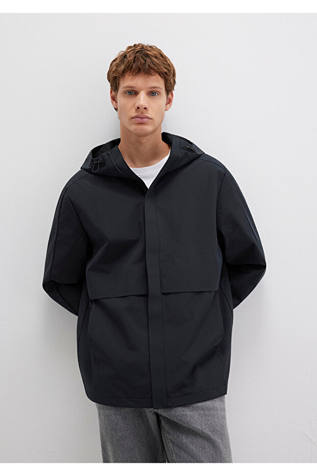 Water Repellent K Hooded Black Jacket Regular Fit / Normal Cut 0110348-900