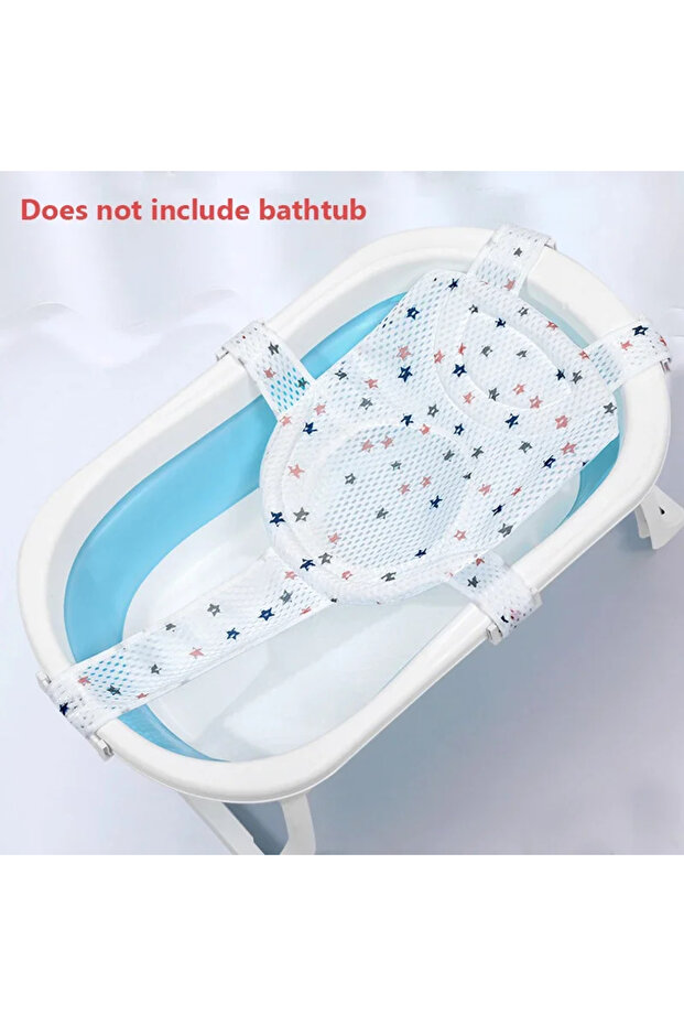 C57-Star Baby Bath Net Mat Children Newborn Adjustable Bathtub Pillow Seat Cushion Cross-shaped Ant