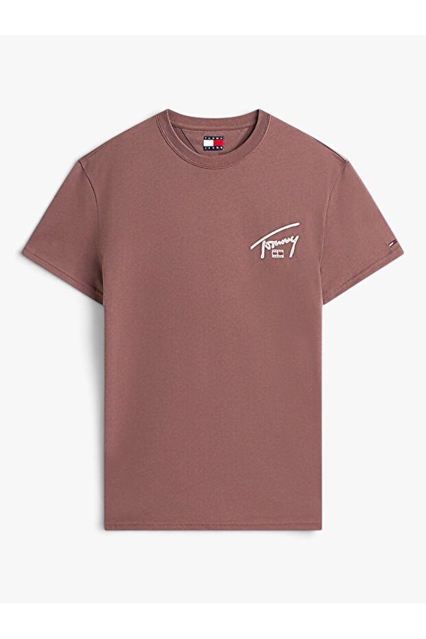 Tjm Reg Sign Backprint Ss t Ext Men's Brown T-Shirt - Dm0Dm22320