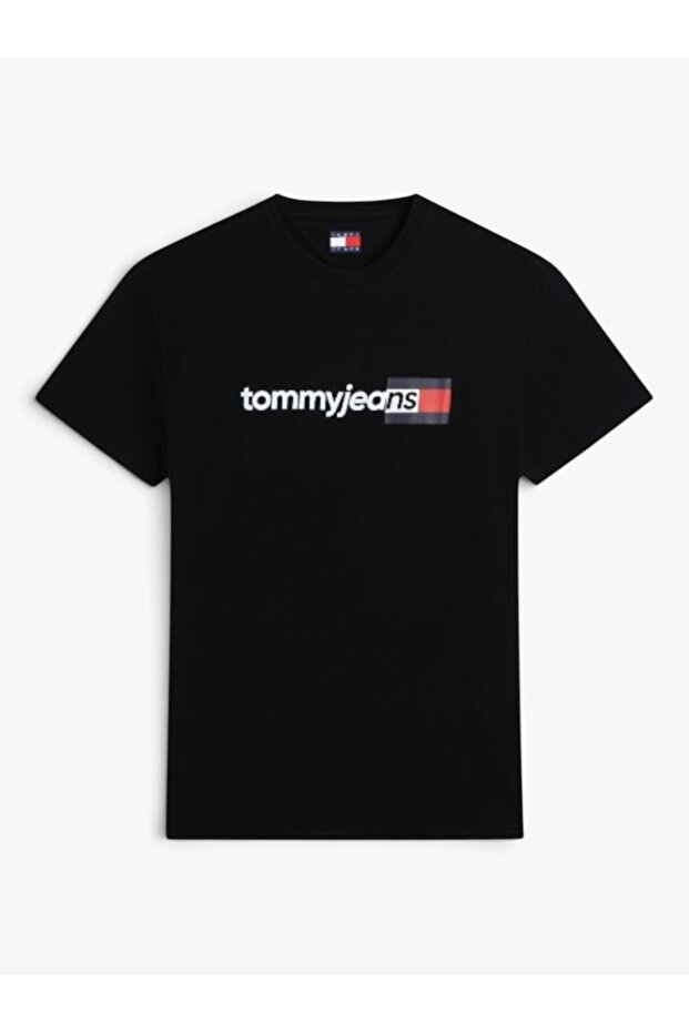 Men's Brand Logo T-Shirt, Suitable for Daily Use, Black
