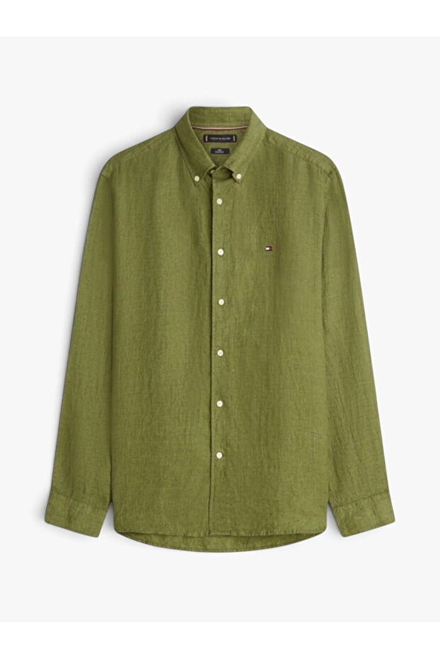 Pigment Dyed Li Solid Rf Shirt Men's Green Shirt - Mw0Mw41530