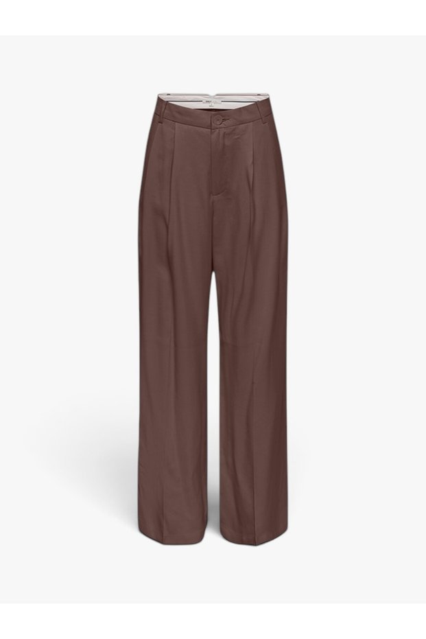 Onlbali Mw Pleat Wide Pant Pnt Women's Brown Trousers - 15370308